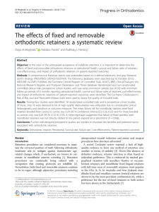 The effects of fixed and removable orthodontic retainers: a