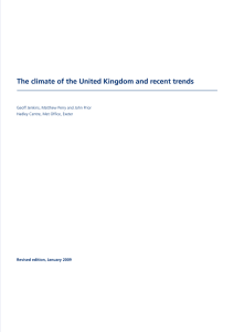 The climate of the United Kingdom and recent trends