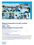 Medical University of South Carolina 2016 – 2017 Student Health