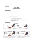 A.P. Psychology 6 (A) - Classical Conditioning