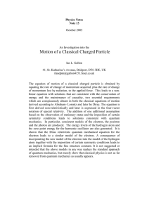 Motion of a Classical Charged Particle - ece.unm.edu