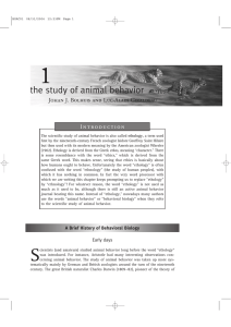 the study of animal behavior