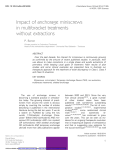 Impact of anchorage miniscrews in multibracket treatments without