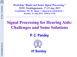 Signal Processing for Hearing Aids - EE-IITB