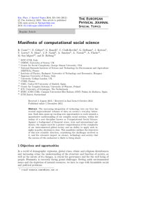 Manifesto of computational social science | SpringerLink