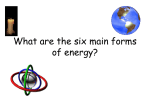 What are the six main forms of energy?