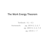 The Work Energy Theorem