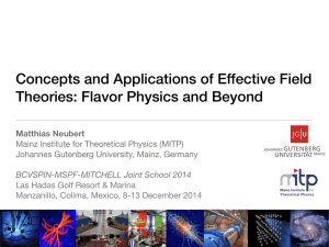 Concepts and Applications of Effective Field Theories: Flavor