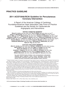 PRACTICE GUIDELINE 2011 ACCF/AHA/SCAI Guideline for