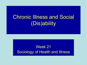 Illness and disability - C