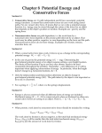 Chapter 8 Potential Energy and Conservative Forces