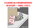 Classical conditioning (Pavolv)