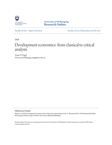Development economics: from classical to critical