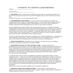 Crown Lengthening Consent - High Plains Periodontics and Implant