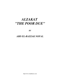 alzakat "the poor due"