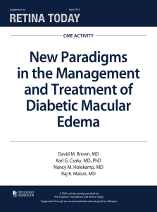 New Paradigms in the Management and Treatment of Diabetic