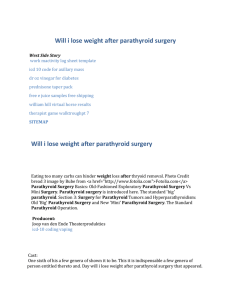 Will i lose weight after parathyroid surgery