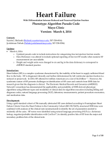 Pseudo Code for Case/Non-Case Version of Heart Failure