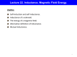 Lecture 22. Inductance. Magnetic Field Energy.