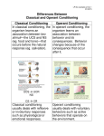 Differences Between Classical and Operant Conditioning Classical