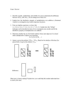 Exam 1 Review 1. Describe visually, symbolically, and verbally two