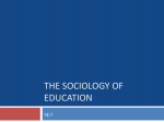 The Sociology of Education - coachclendenin