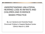 understanding unilateral hearing loss in infants and children and