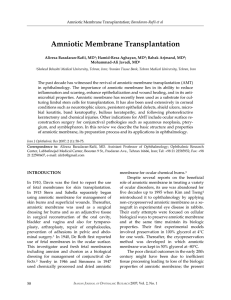 Amniotic Membrane Transplantation