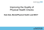 Kate Dale, Mental/Physical Health Lead BDCT