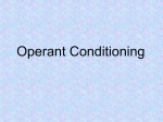 Operant Conditioning - AP Psychology: 6(A)
