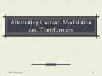 Transformers and Alternating Current