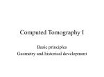 Computed Tomography I