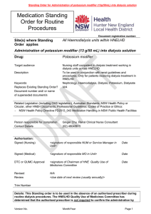 6.9 Potassium Standing Order