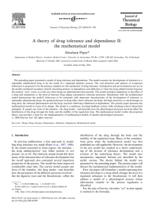A theory of drug tolerance and dependence II: the