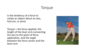 Torque and potential energy