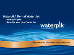 Effect of a Dental Water Jet with Orthodontic Tip on