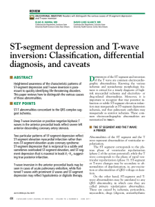 ST-segment depression and T-wave inversion