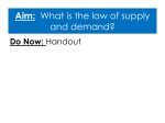 Aim: What is the law of supply and demand?