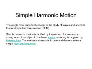 Simple Harmonic Motion