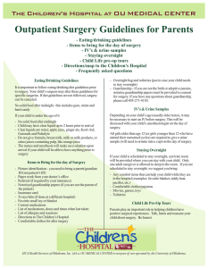 Outpatient Surgery Guidelines for Parents
