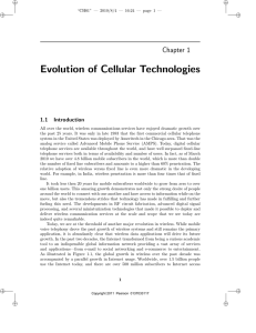 Evolution of Cellular Technologies
