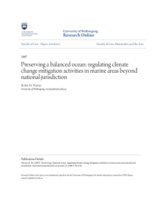 Preserving a balanced ocean: regulating climate change mitigation