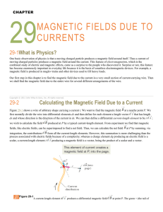 29MAGNETIC FIELDS DUE TO CURRENTS