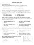 Forces and Motion Test 1