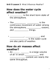 How do air masses affect weather?