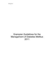 Grampian Guidelines for the Management of Diabetes Mellitus 2011