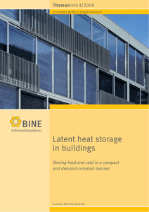 Latent heat storage in buildings