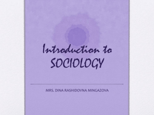 Introduction to SOCIOLOGY