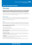 Chest pain - patient information - University Hospital Southampton