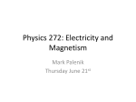 Physics 272: Electricity and Magnetism